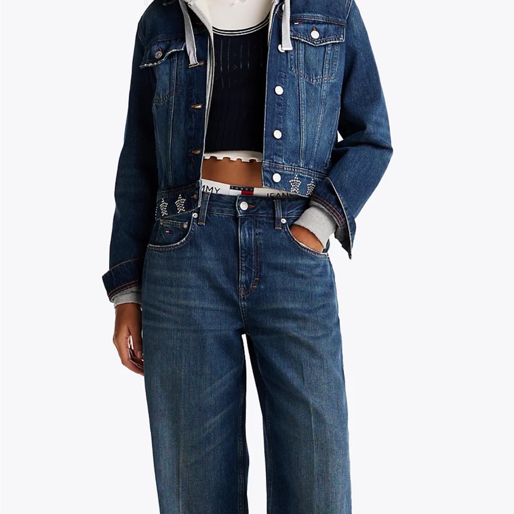 Tommy Hilfiger Metallic Stud Denim Trucker Jacket - Picture 4 of 9